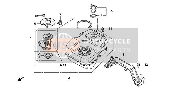 Honda PES125 2011 FUEL TANK for a 2011 Honda PES125